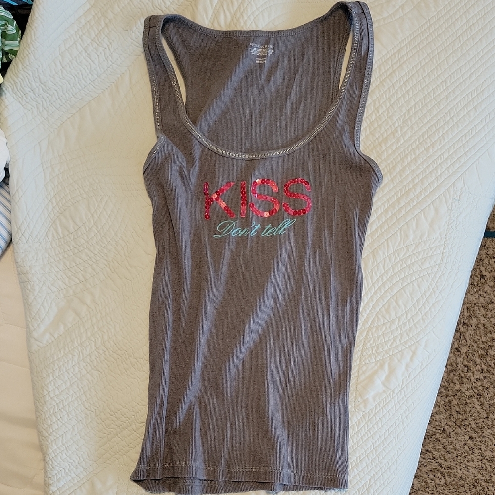 Victoria's Secret Heathered Grey Ribbed Tank